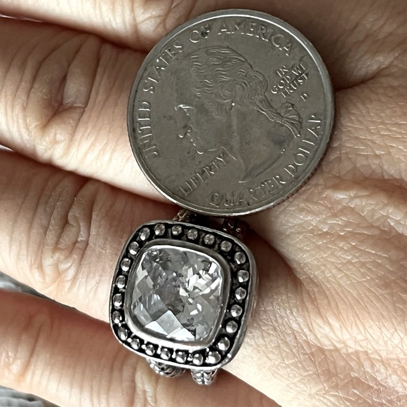 🩶 Large Cushion Cut CZ Ring 6 - Picture 6 of 6